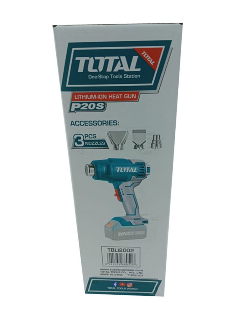 Pistola De Calor Inalámbrica 20v Carg+ Bat Total Tbli2002-2