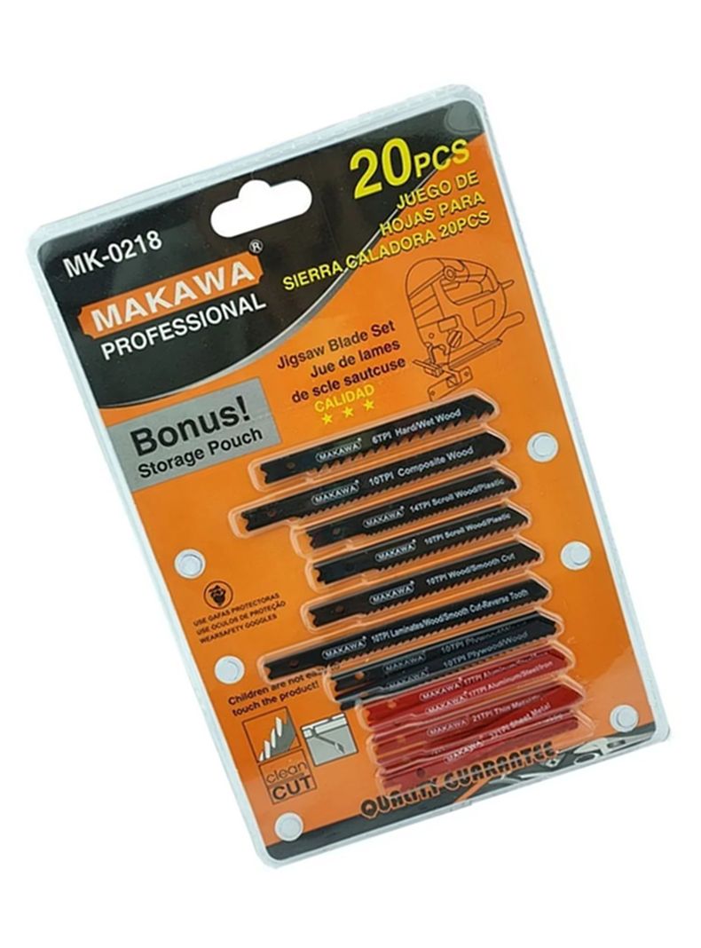 Juego De Hojas P/ Sierra Caladora 20 Piezas Mk0218-1