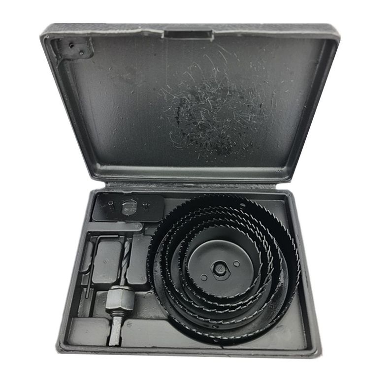 Juego Hoja Broca Sierra Copa Para Madera 8 Piezas Asaki Ask01604-0