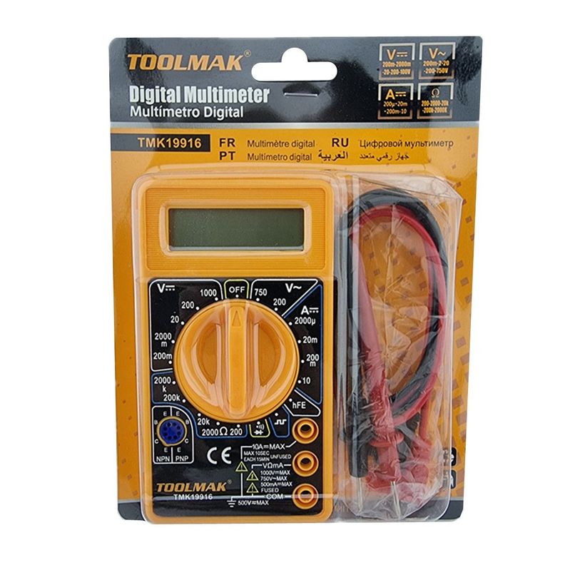 Multimetro Multitester Digital Toolmak Tmk19916-0