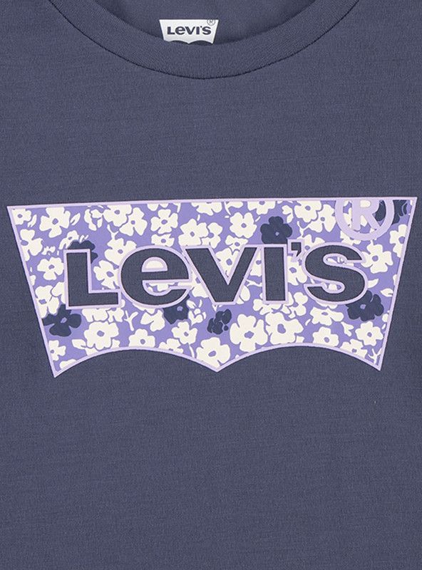 Polera Niña ML Floral  Azul + Colet Levis-3