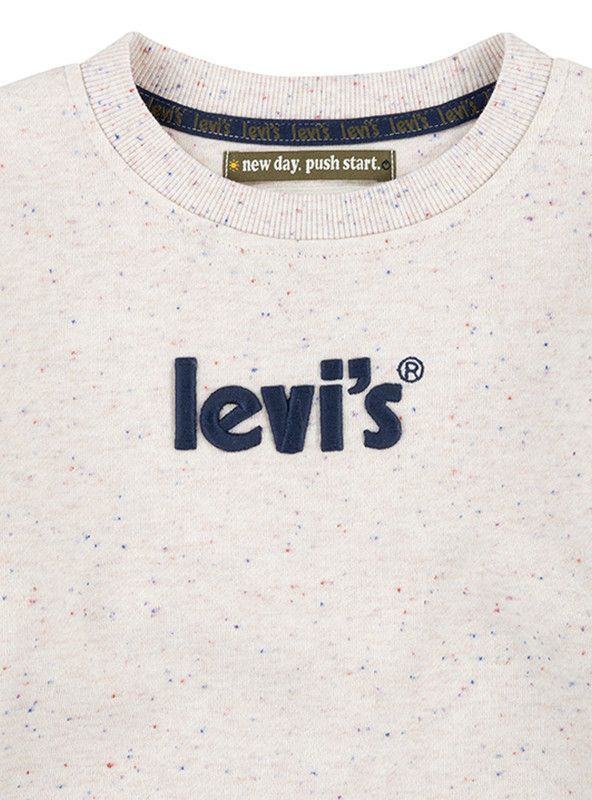 Poleron Niño C-Neck Nevado Blanco Levis-2