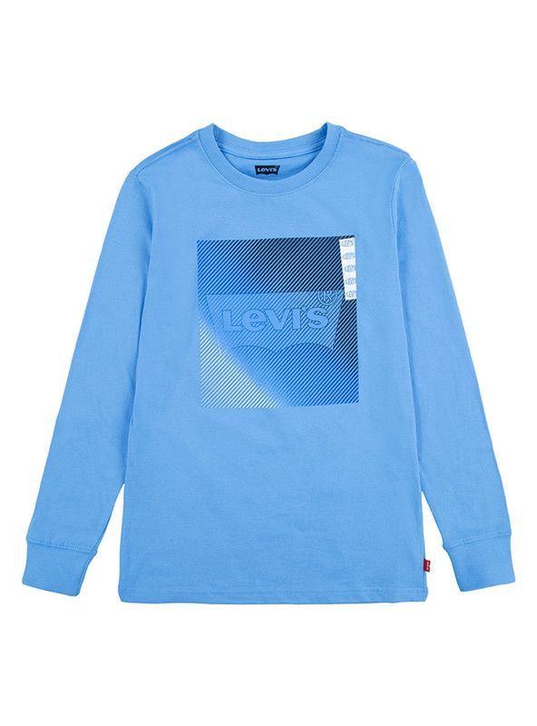 Polera Niño ML Logo Grande Celeste Levis-0