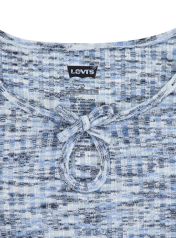 Polera Niña ML  Space Dye Azul Levis-2