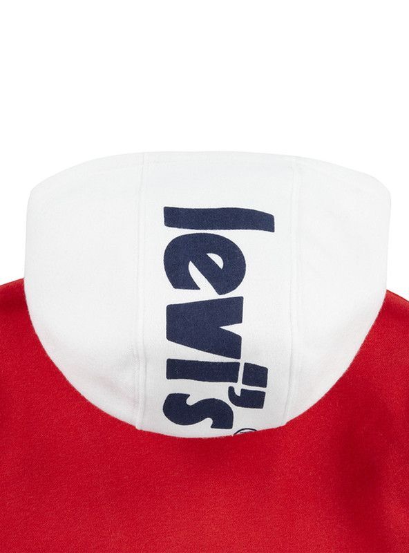 Poleron Niño Hoodie Tricolor Rojo Levis-2