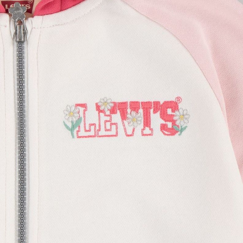 Poleron Niña Hoodie mangas bicolor Levis-2