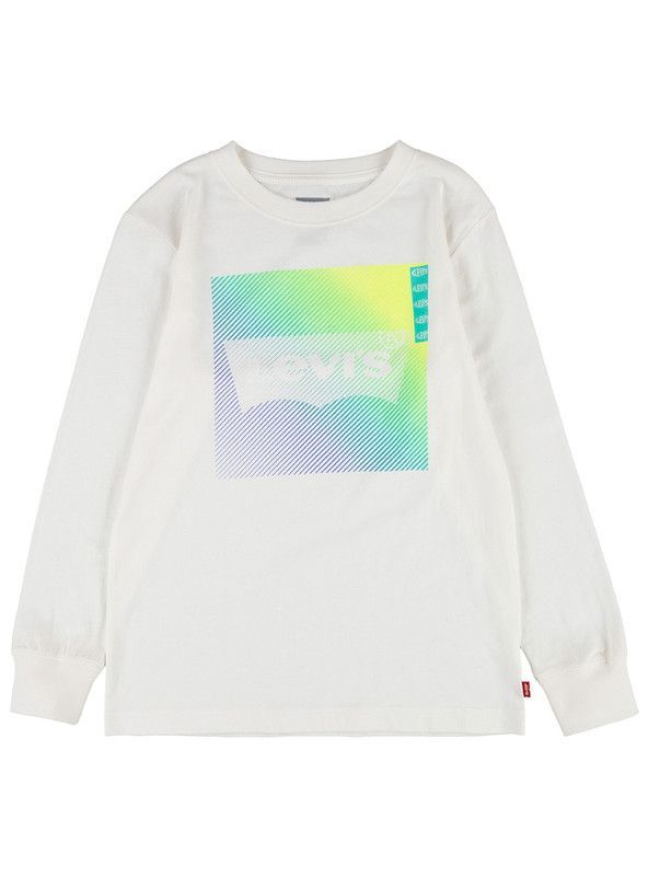 Polera Niño ML Logo Grande Blanco Levis-0