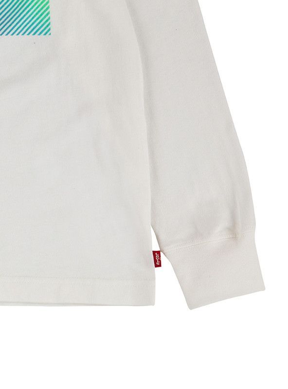 Polera Niño ML Logo Grande Blanco Levis-2