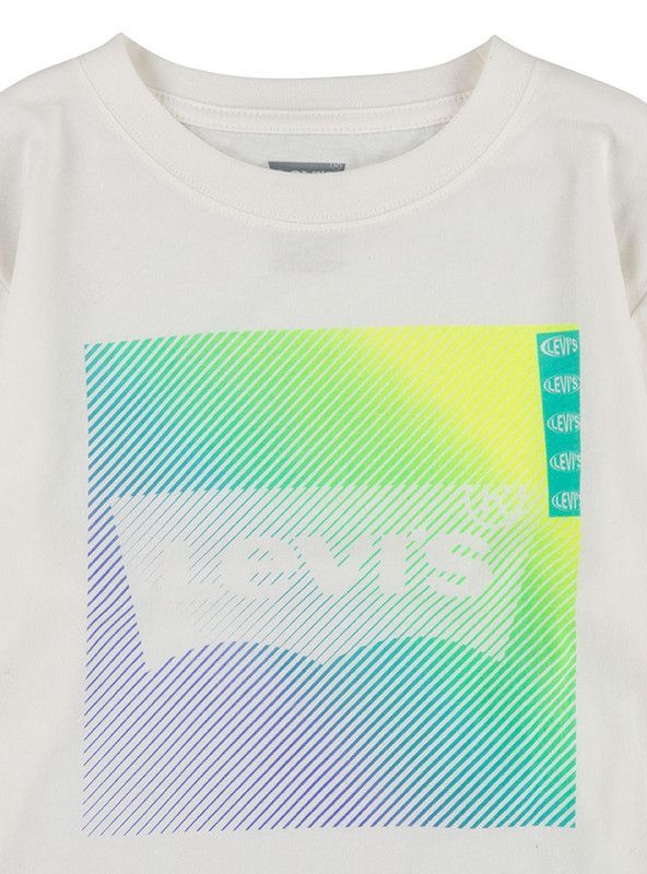 Polera Niño ML Logo Grande Blanco Levis-3