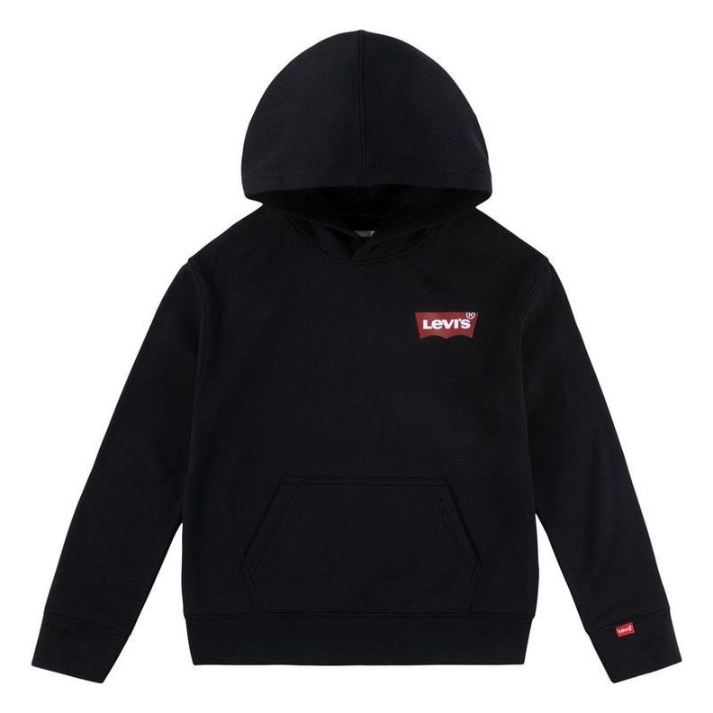 Poleron Niño Hoddie Estampado Negro Levis-0