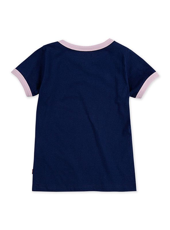 Polera Niña MC Logo Bitono Azul Levis-1