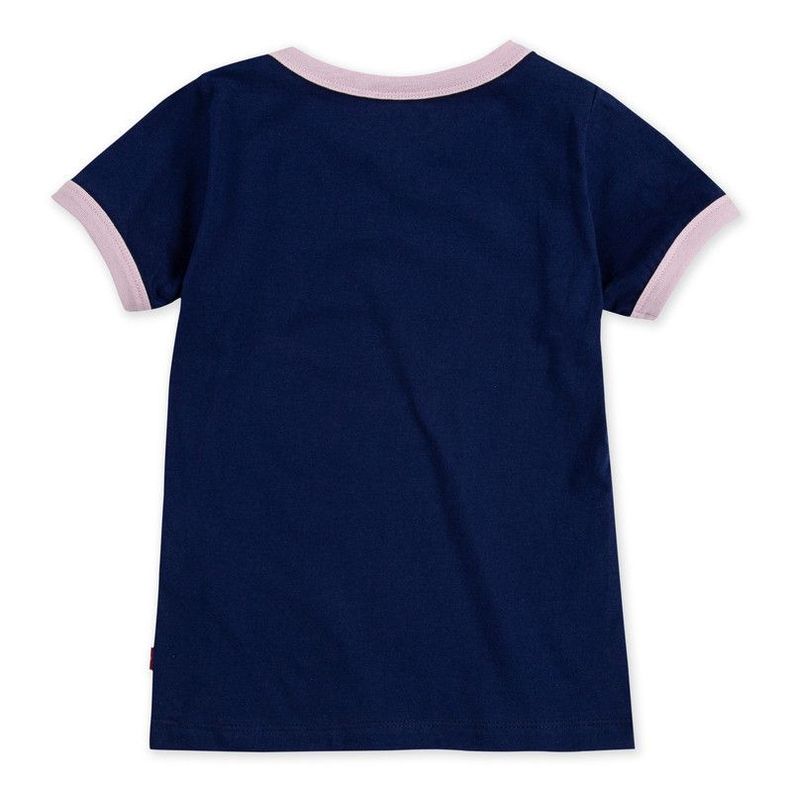 Polera Niña MC Logo Bitono Azul Levis-2