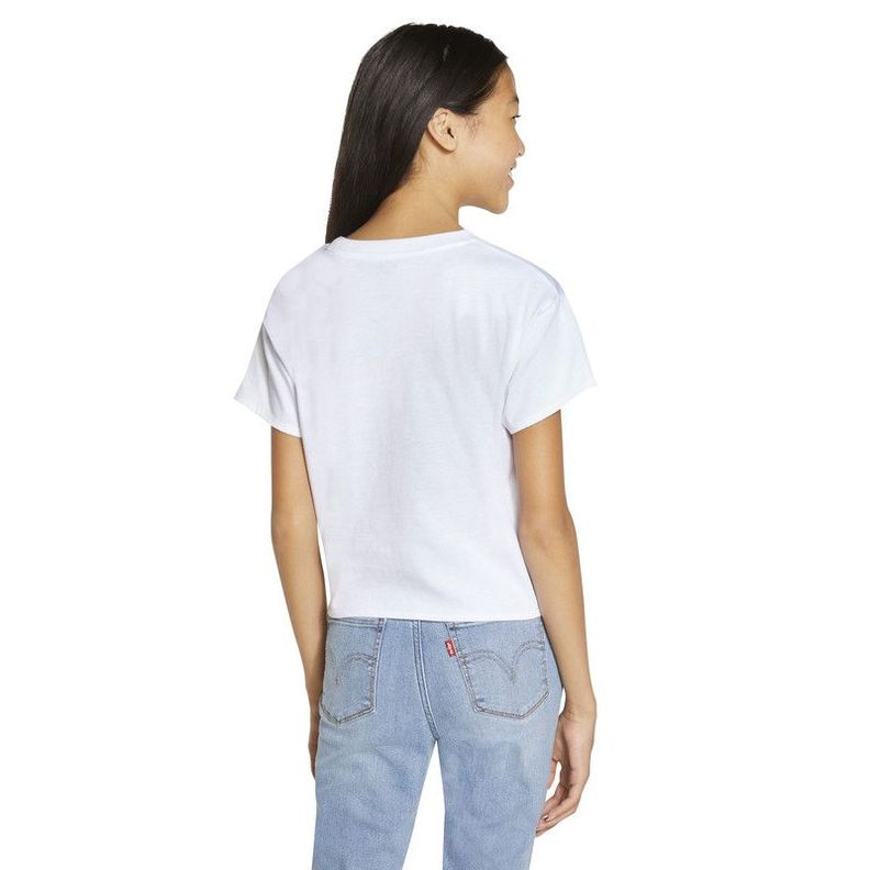 Polera Niña MC Cropp Moño Rosado Levis-2