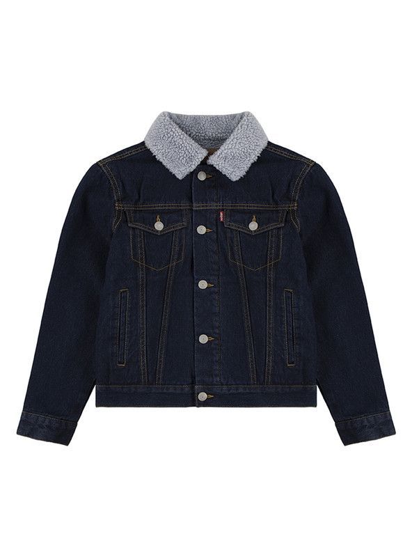 Chaqueta Niño Trucker Sherpa Azul Levis-0