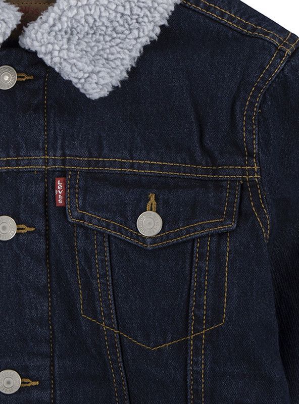 Chaqueta Niño Trucker Sherpa Azul Levis-2