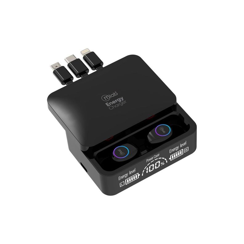 AUDIFONO MLAB TWS ENERGY CHARGER + WIRED POWERBANK 2000MAH
