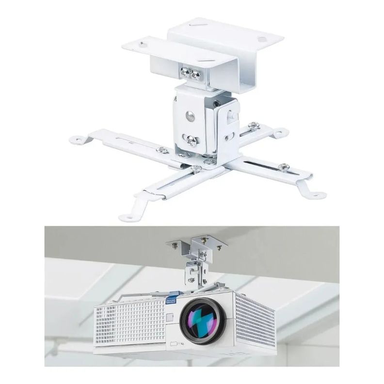 Base Soporte Proyector XD12 Instalacion Facil y Firme Blanco