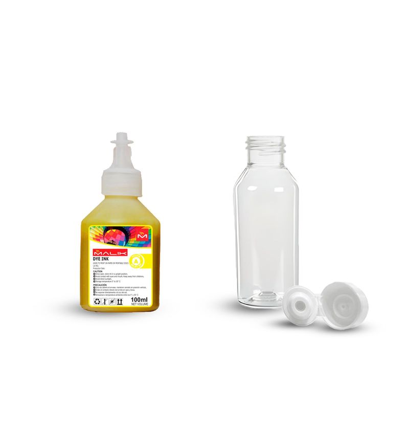 Tinta Amarillo 100ml con Botella GT52 GT53 para Hp ST 580