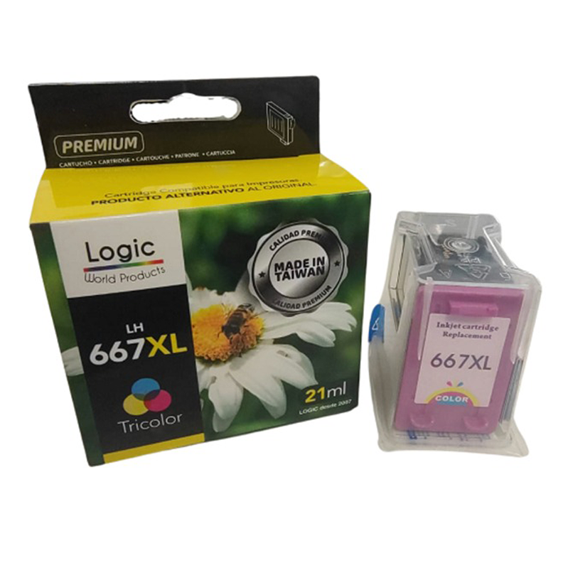 Cartucho 667XL 21ml Color para Hp Deskjet IA 2874-0