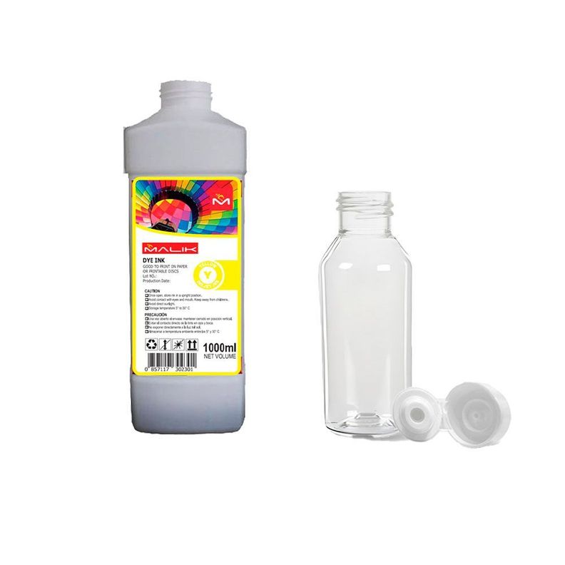 Tinta Amarillo 1 Litro + Botella GT52 GT53 para Hp Smart Tank 720