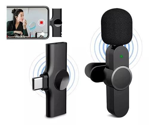 MICRÓFONOS INALÁMBRICO SOLAPA LAVALIER PARA CELULAR USB-C-1