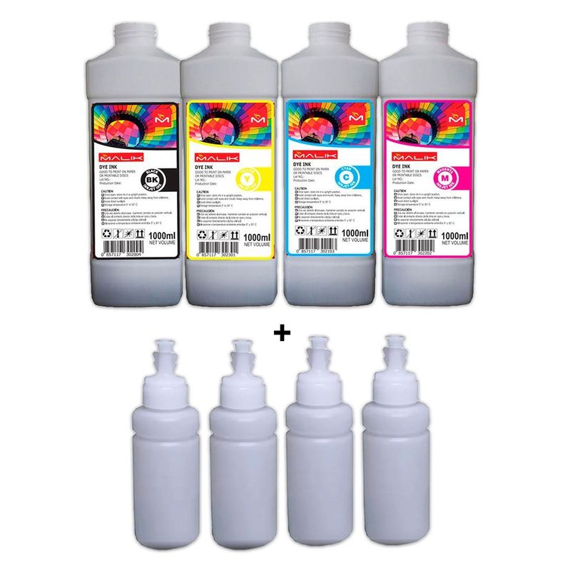 Pack 4 Litros + 4 Botellas vacias para Epson Ecotank L455-0