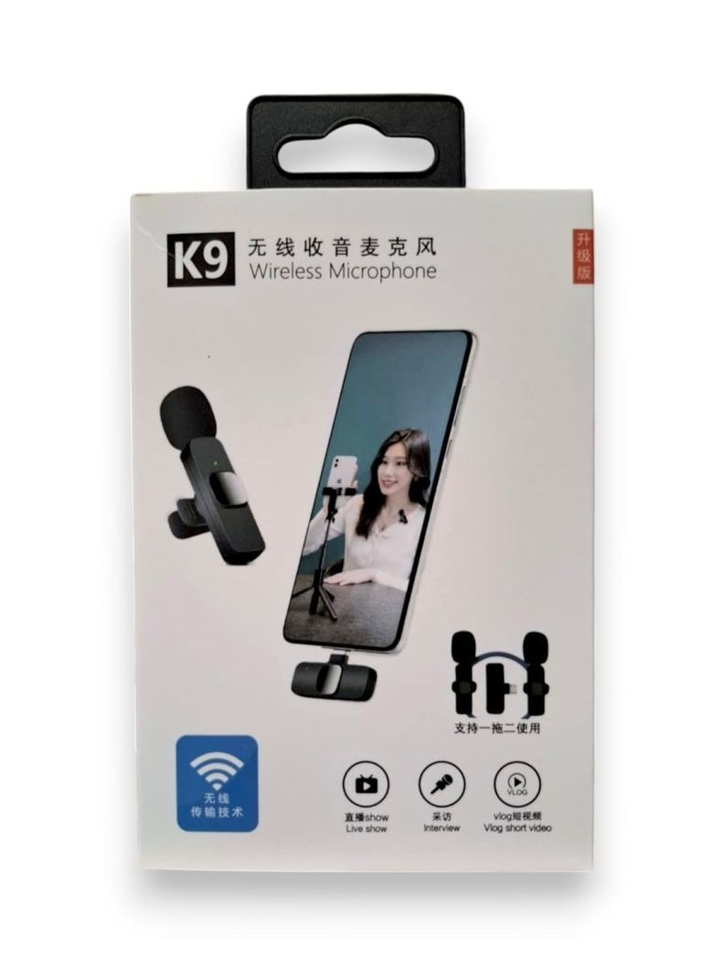 Micrófono Lavalier Inalámbrico K9 - Audio Profesional