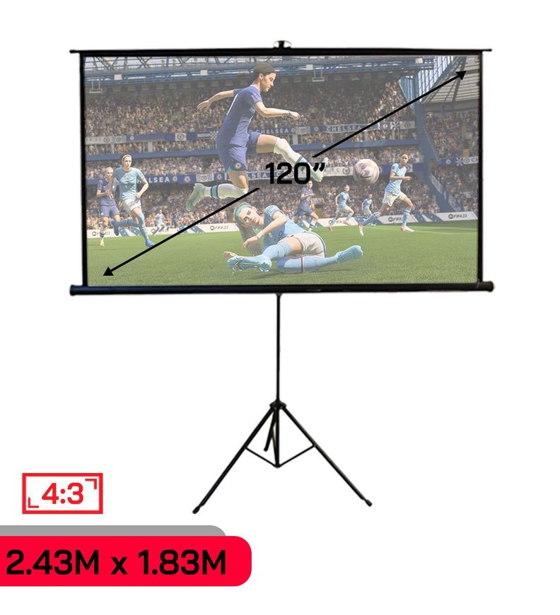 Telon C/Tripod 2.43mx1.83m4:3 para Proytor Epson Powerlite Negro