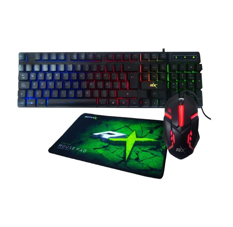 Combo Gamer Reptilex Teclado Led Rgb Mouse Mousepa-1