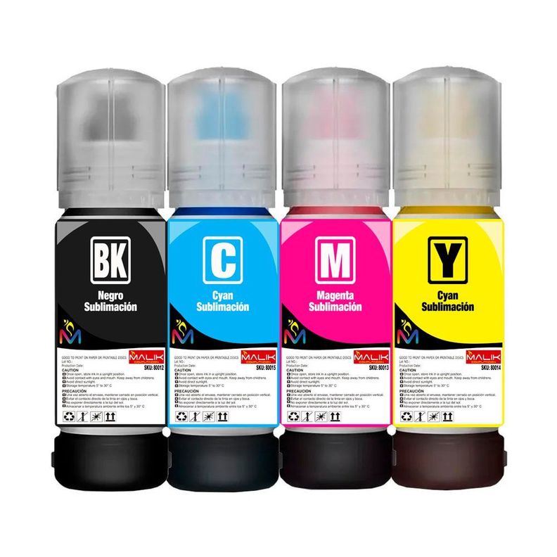 Pack 4 Tintas sublimacion compatible Epson Ecotank L3560-0