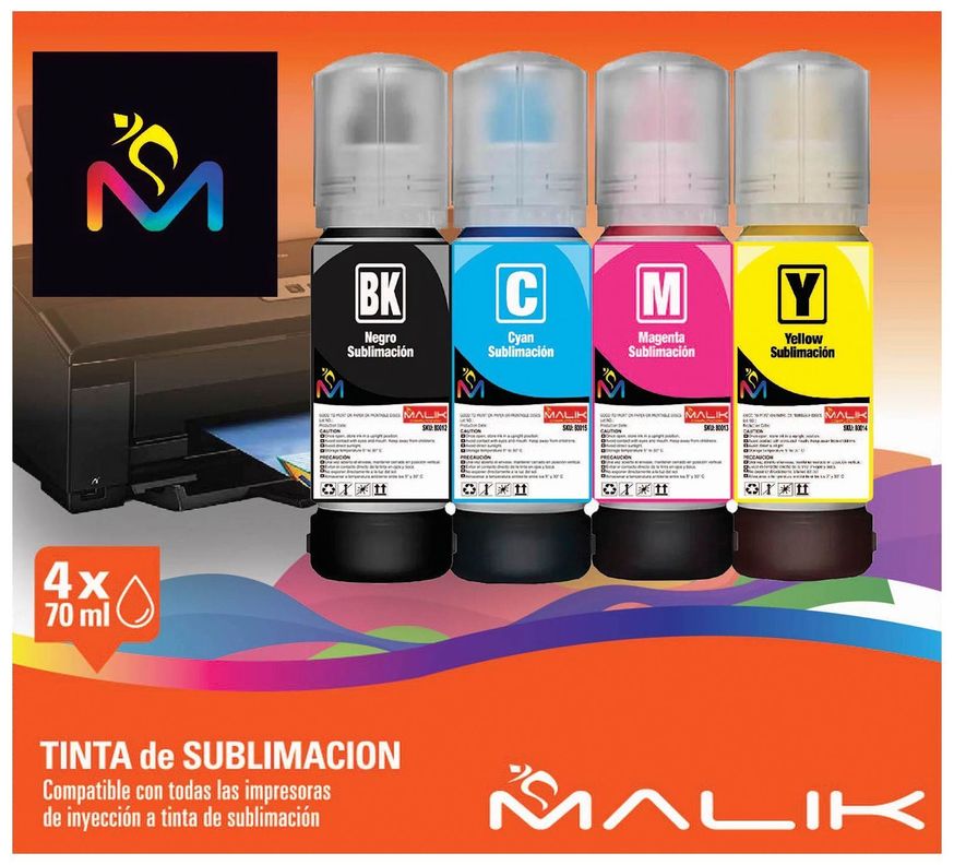 Pack 4 Tintas sublimacion compatible Epson Ecotank L3560-1