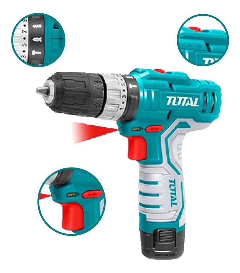 Taladro Inalámbrico 12v Total Tools Tidli1232-1