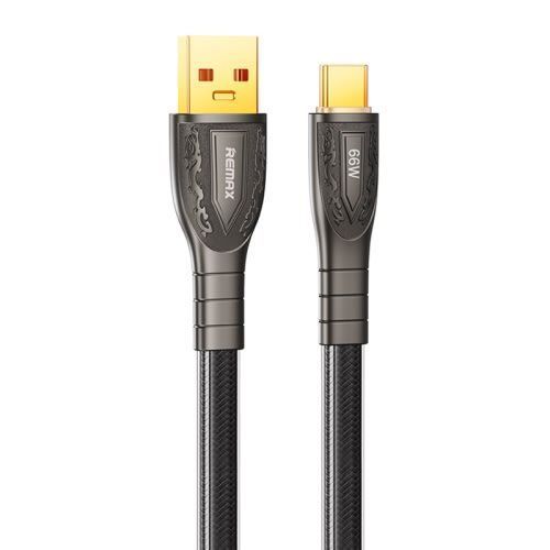 CABLE TIPO C 66W 1.2MTS NEGRO CARGA RAPIDA REMAX RC-C167 A-C-0