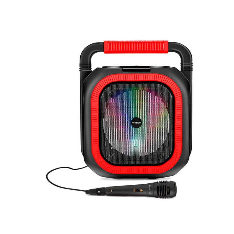 Parlante Karaoke 765gr 6.5 Philco Rojo-0