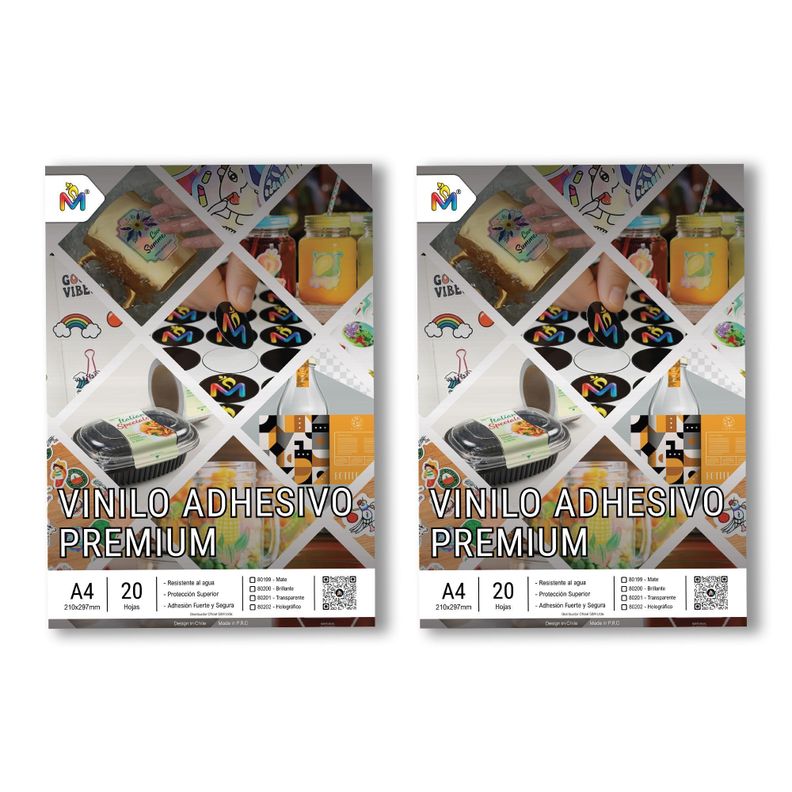 Papel Sticker Holografico A4 80 Micras - 40 Hojas Inkjet Pro