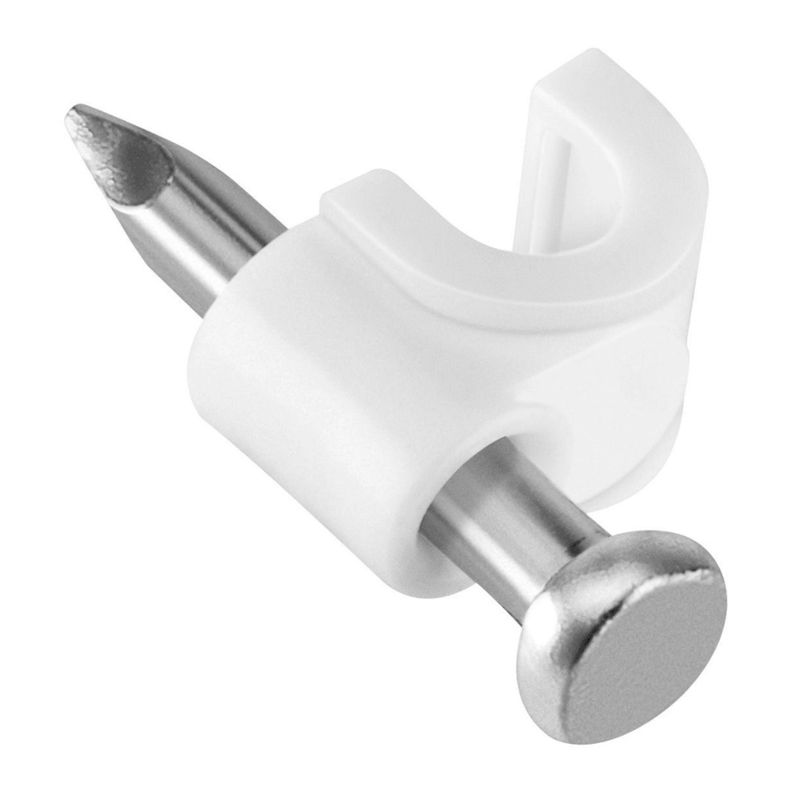 Grapas de 8mm para Cable Pack 500 Calidad Reforzada Blanco