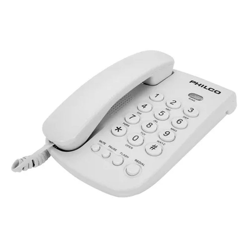 Teléfono De Sobremesa Blanco Philco 150wh Números Grandes-1