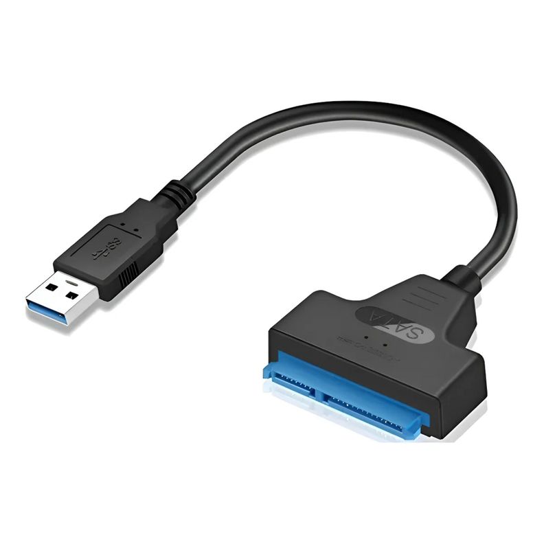 Cable Adaptador de SATA a USB 3.0 para Disco Duro PC Negro