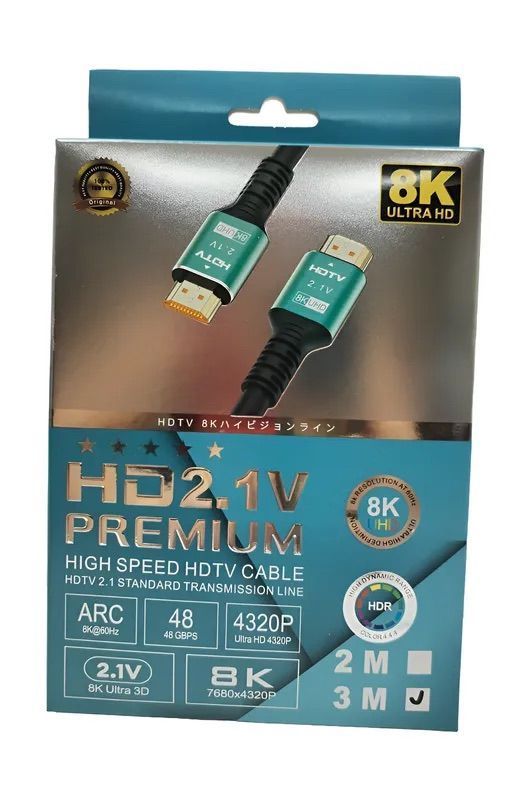 Cable Hdmi V2.1 Ultra Hd 8K 60hz 48gbps 10mt-1
