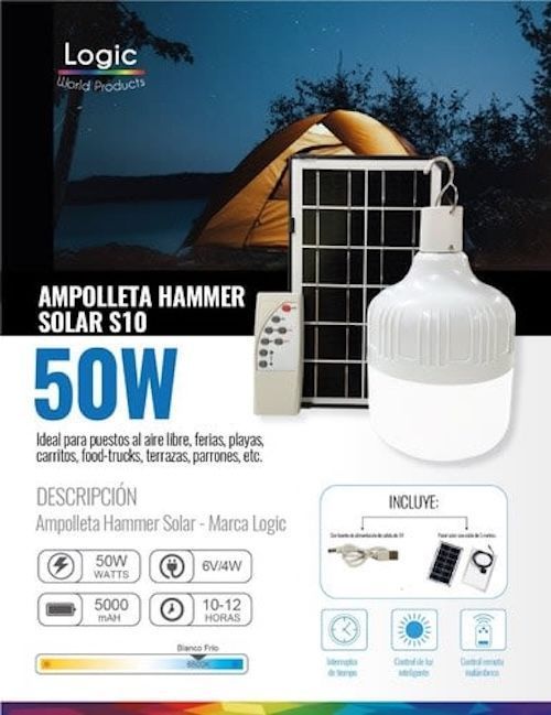 AMPOLLETA SOLAR 50W 750LM FREELUZ-2
