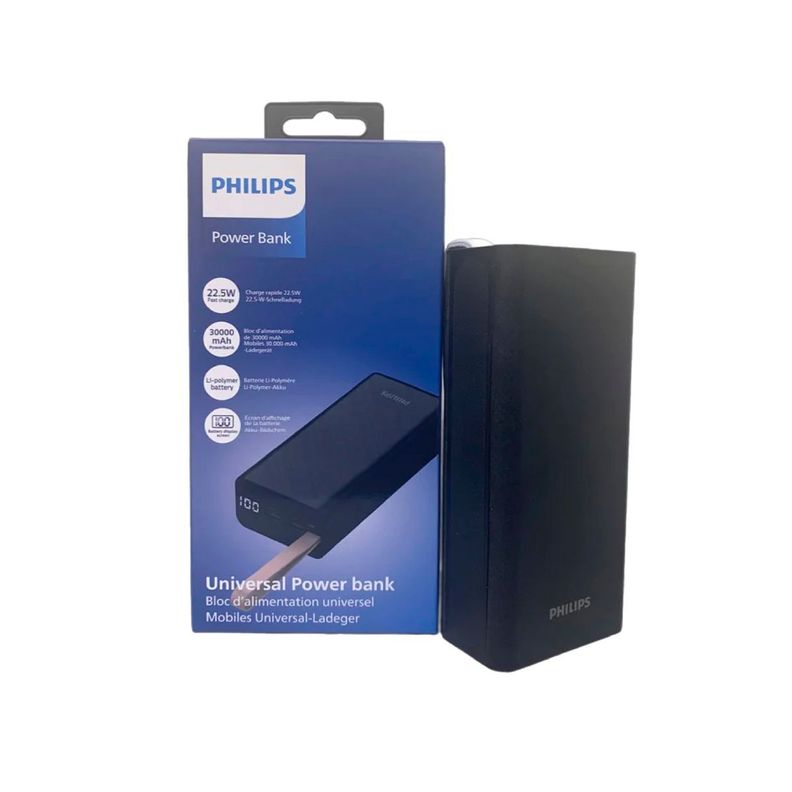 POWERBANK PHILIPS 30K MAH 22.5 FAST CHG USB-C-1