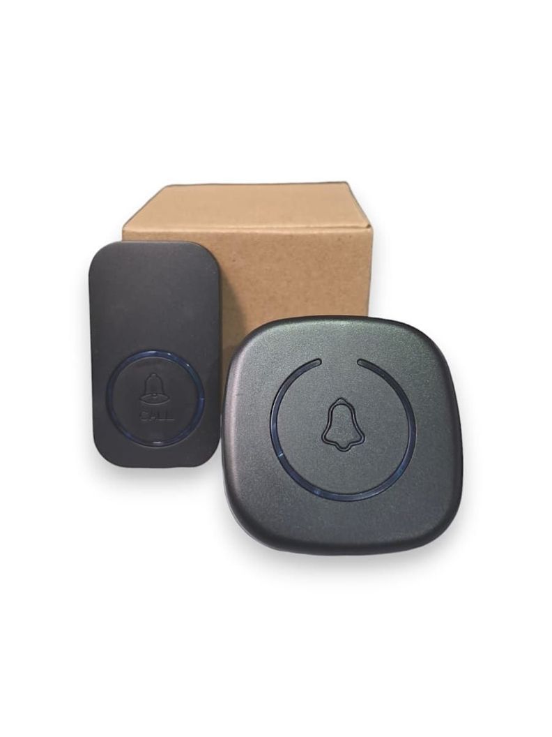 Timbre Inalámbrico Negro Diseño Slim para Espacios Modernos-0