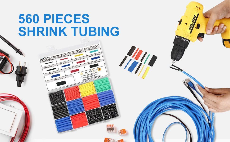 Kit Cable Termo Retractil y Termoencogible Aislante 560 pcs-2