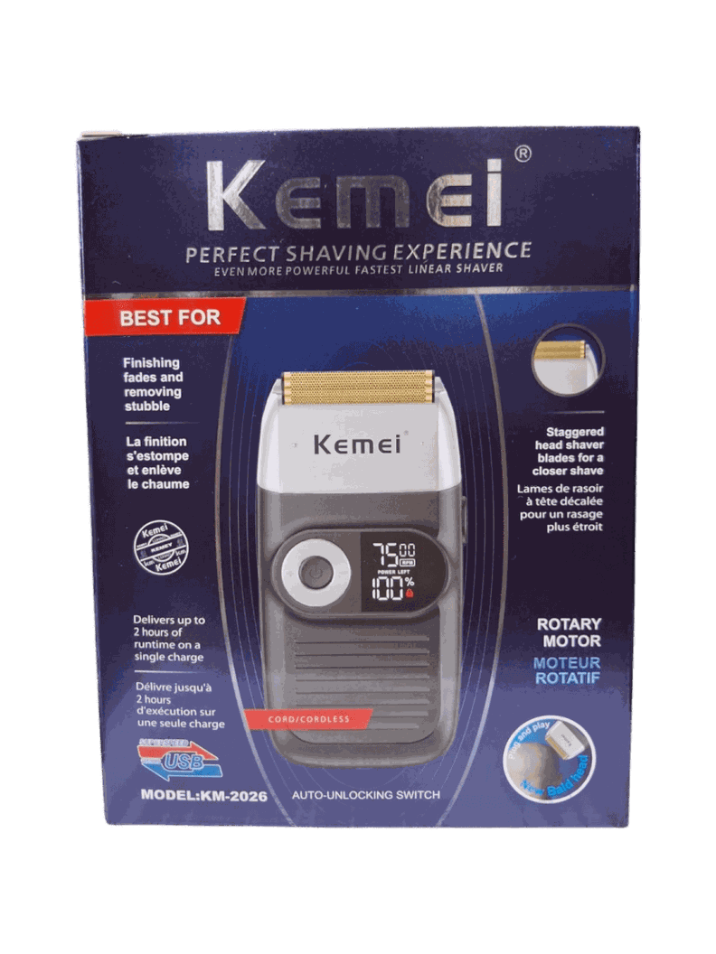 MAQUINA DE AFEITAR METAL TOOL HEAD KEMEI RECARGABLE KM-2026-5