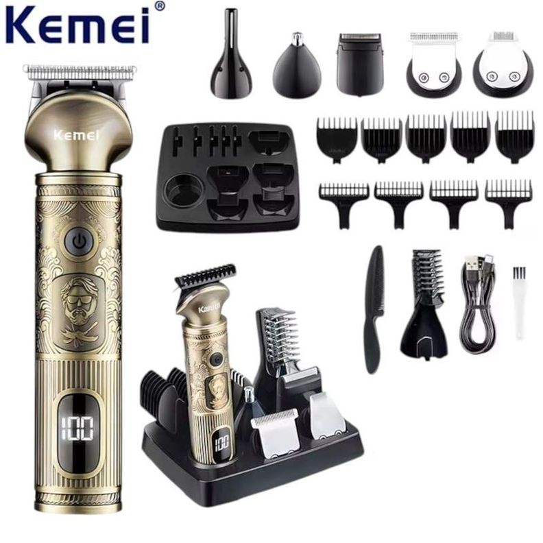 MAQUINA DE CORTAR PELO 21 EN 1 KEMEI RECARGABLE LCD DISPLAY KM-1637-1