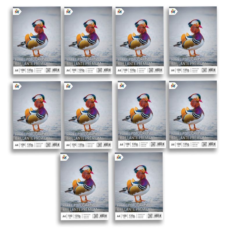 Papel Fotografico A4 135g x1000 Hojas - Secado Rapido