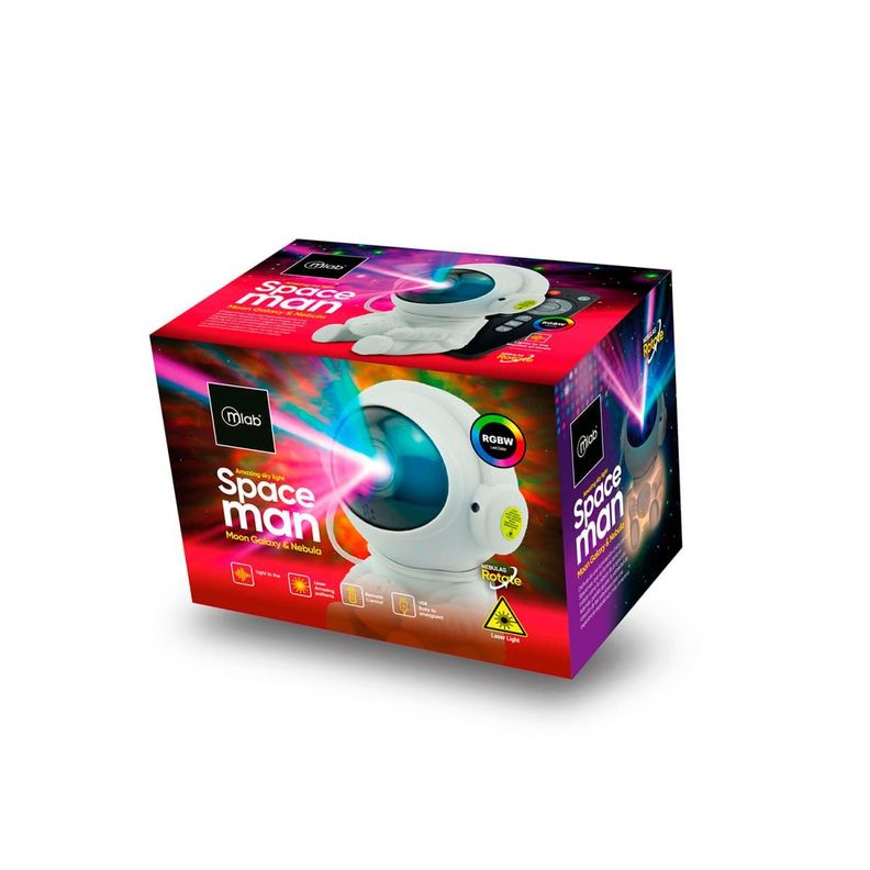PROYECTOR MULTICOLOR LED LASER MLAB SPACEMAN MOON GALAXY & NEBULAR-1