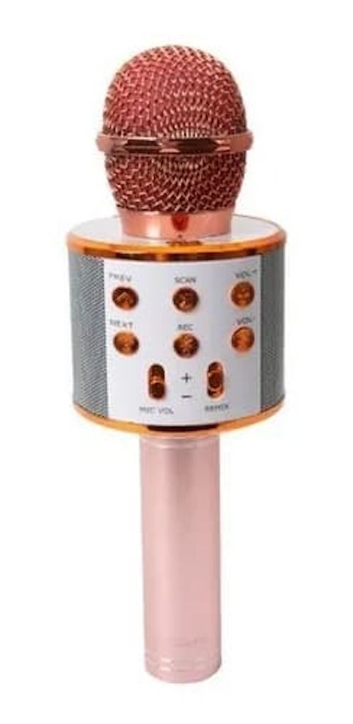 KARAOKE MICROPHONE BLUETOOTH ROSADO-1