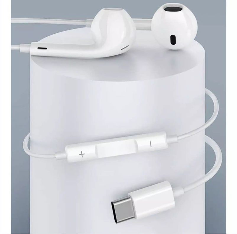 Audífonos Estéreo Conector Type USB-C 120cm Auriculares Blanco-2