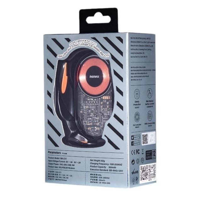 SOPORTE DE CARGA PARA AUTO 15W NEGRO REMAX RM-C17i-3
